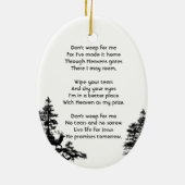 Christelijke Memory Keepsake Mannelijke herten Keramisch Ornament (Achterkant)