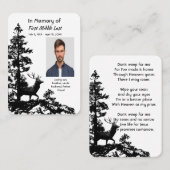 Christelijke Memory Keepsake Mannelijke herten Visitekaartje (Voorkant / Achterkant)