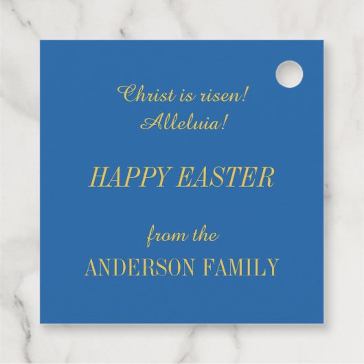 Christelijke middeleeuwse opstanding bedankjes labels (Achterkant)