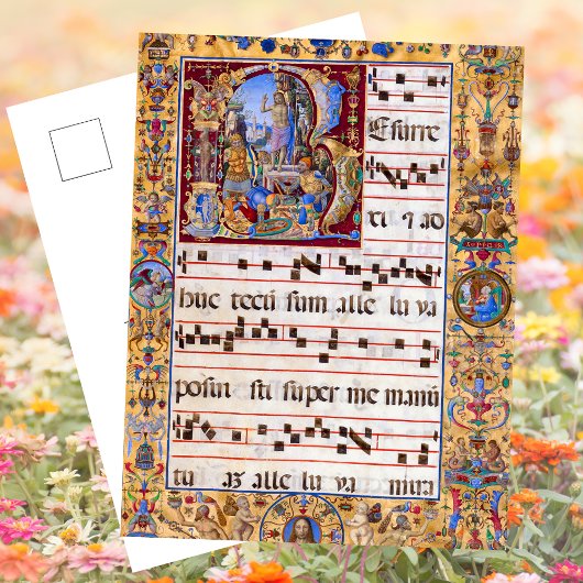 Christelijke middeleeuwse opstanding briefkaart