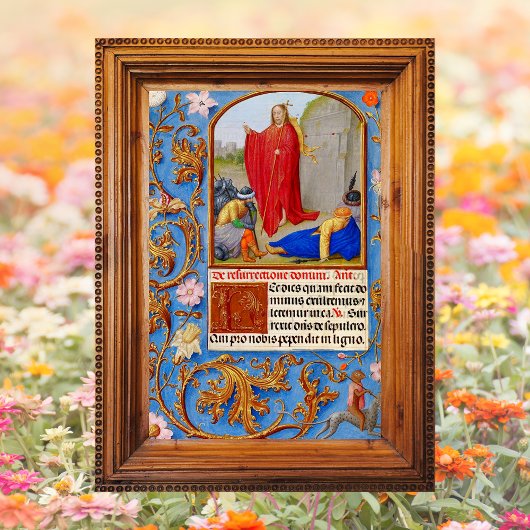 Christelijke Middeleeuwse Opstanding van Jezus Pas Poster