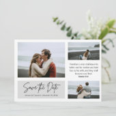 Christelijke minimalist bewaart de datum fotocolla kaart (Staand voorkant)