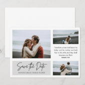 Christelijke minimalist bewaart de datum fotocolla kaart (Voorkant / Achterkant)