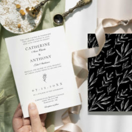 Christelijke minimalistische elegante Classic Leaf Kaart