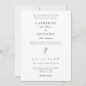 Christelijke minimalistische elegante Classic Leaf Kaart (Voorkant)