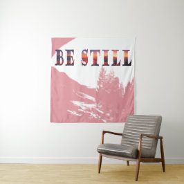 Christelijke minimalistische 'Wees stil' decoratie Wandkleed