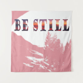 Christelijke minimalistische 'Wees stil' decoratie Wandkleed