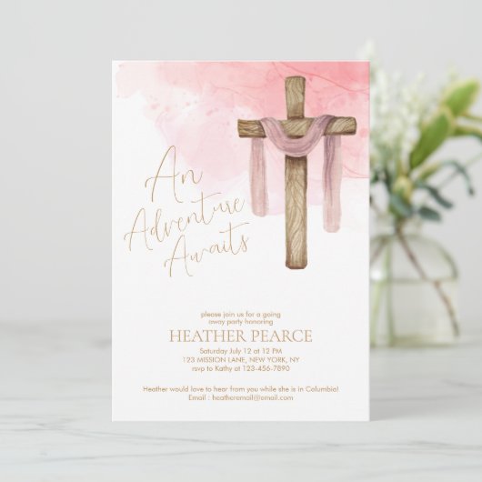 Christelijke missionaris weggaan feest kaart (Staand voorkant)