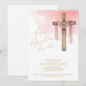 Christelijke missionaris weggaan feest kaart (Voorkant / Achterkant)