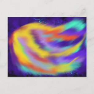 Christelijke moderne kunst met kleurrijke Heilige  Briefkaart