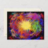 Christelijke moderne kunst met kleurrijke Starburs Briefkaart (Voorkant / Achterkant)