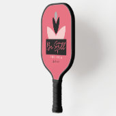 Christelijke moderne roze ben stilstand & weet het pickleball paddle (Links)