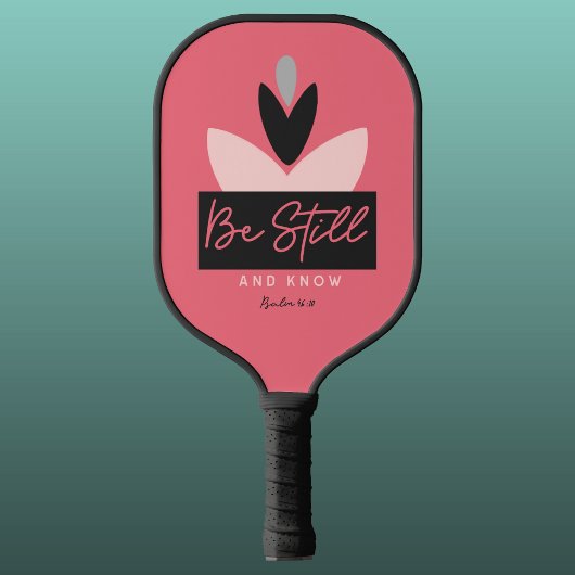 Christelijke moderne roze ben stilstand & weet het pickleball paddle