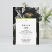 Christelijke moderne viering van het leven begrafe bedankkaart (Staand voorkant)