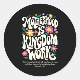 Christelijke moeder moederdag is koninkrijksarbeid ronde sticker