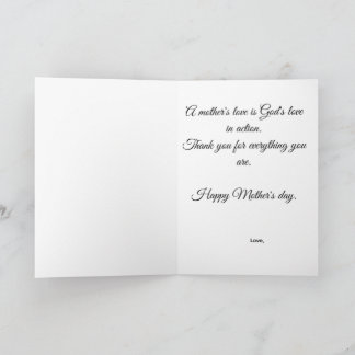 Christelijke Moederdag cadeau geschenk voor moeder Kaart