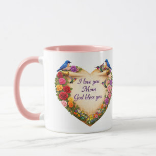Christelijke Moederdag Cadeaubloem Hart Mok