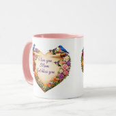 Christelijke Moederdag Cadeaubloem Hart Mok (Voorkant links)