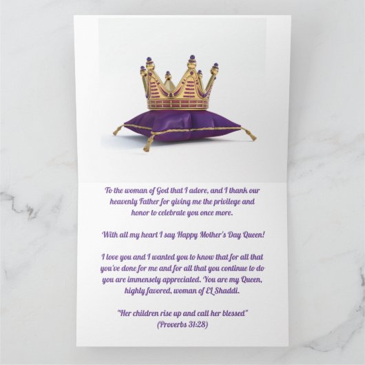 Christelijke Moederdag Kaart (Binnen)