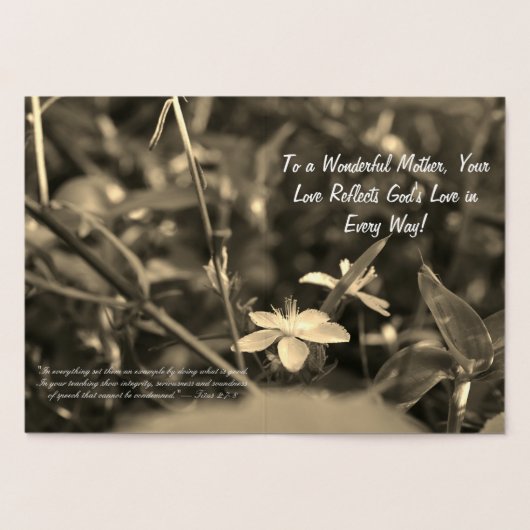 Christelijke Moederdag Kaart (Binnen)