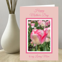 Christelijke Moederdag Roze Tulpen Kaart