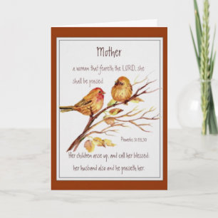 Christelijke Moederdag Schrift Waterverf Kaart