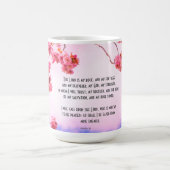 Christelijke mok met geschriften en kersbloesem (Center)