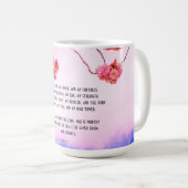 Christelijke mok met geschriften en kersbloesem (Voorkant rechts)