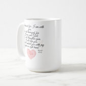 Christelijke mokken, Bijbelvers mok, Gift voor de  Koffiemok (Voorkant links)