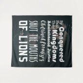 Christelijke Mondjes van Leeuwen Schrift Wandkleed (Voorkant (horizontaal))