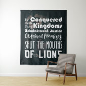 Christelijke Mondjes van Leeuwen Schrift Wandkleed (In situ)