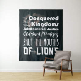 Christelijke Mondjes van Leeuwen Schrift Wandkleed