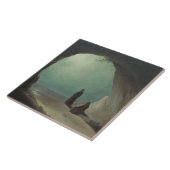 Christelijke Monniken in een Grotto (door Carl Ble Tegeltje (Zijkant)