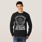 Christelijke motorfiets met ritssluiting t-shirt (Voorkant volledig)