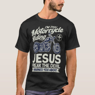 Christelijke motorfiets motorrijder motorrijder t-shirt