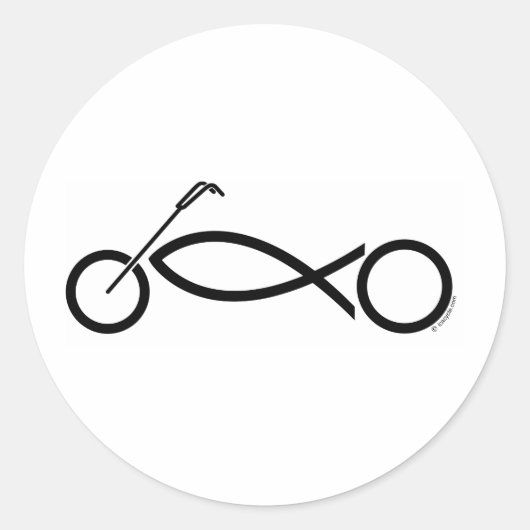 Christelijke motorfietskleding en -accessoires ronde sticker (Voorkant)