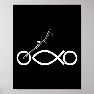 Christelijke motorfietswiel Ichthus Faith Poster