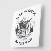 Christelijke motoriek: volg Jezus Biker Vierkante Klok (Hoek)