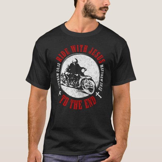 Christelijke motoriek volgt Jezus Biker T-shirt (Voorkant)