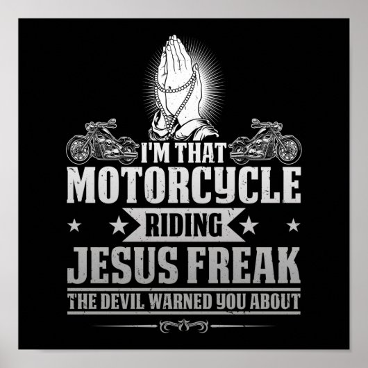 Christelijke motorrijder... ik ben die motorrijder poster (Voorkant)