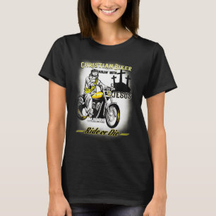 Christelijke motorrijder ik rijd Jezus met motorfi T-shirt