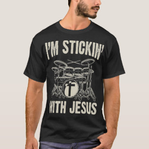 Christelijke Muziek Funny Drum Jesus Rock Drummer T-shirt