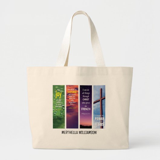 Christelijke Naam Bijbelmeditatie Grote Tote Bag (Voorkant)