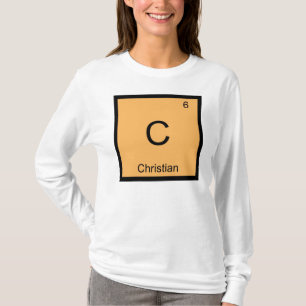 Christelijke naam Chemie element Periodieke Tabel T-shirt