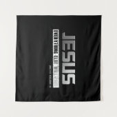 Christelijke naam JESUS Alles anders zal verdwijne Wandkleed (Voorkant (horizontaal))