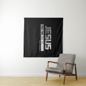 Christelijke naam JESUS Alles anders zal verdwijne Wandkleed (In Situ (horizontaal))