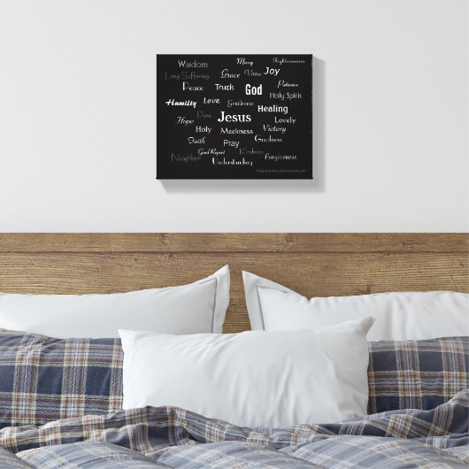 Christelijke namen canvas afdruk (Insitu (Slaapkamer))