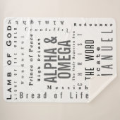 Christelijke namen van God, eenvoudig Sherpa Deken (Voorkant (horizontaal))