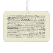 Christelijke namen van God Typografie Luchtverfrisser (Achterkant)