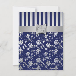 Christelijke Navy en Zilveren Bloemenslinger RSVP Kaart